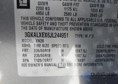 2018 GMC Terrain Denali from USA, damaged, VIN 3GKALXEX9JL244951